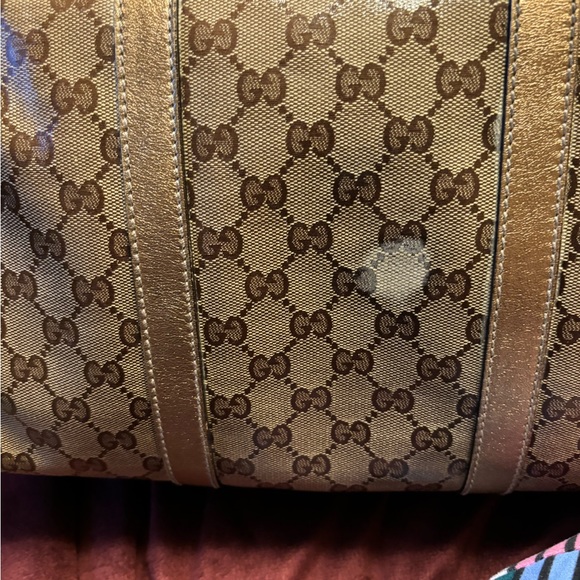 ❤️Gucci AuthenticVintage GG Crystal Gold Medium Joy Boston Bag - Picture 12 of 12
